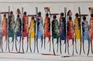 Warriors on white background